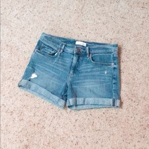Light wash soft denim shorts - LOFT
